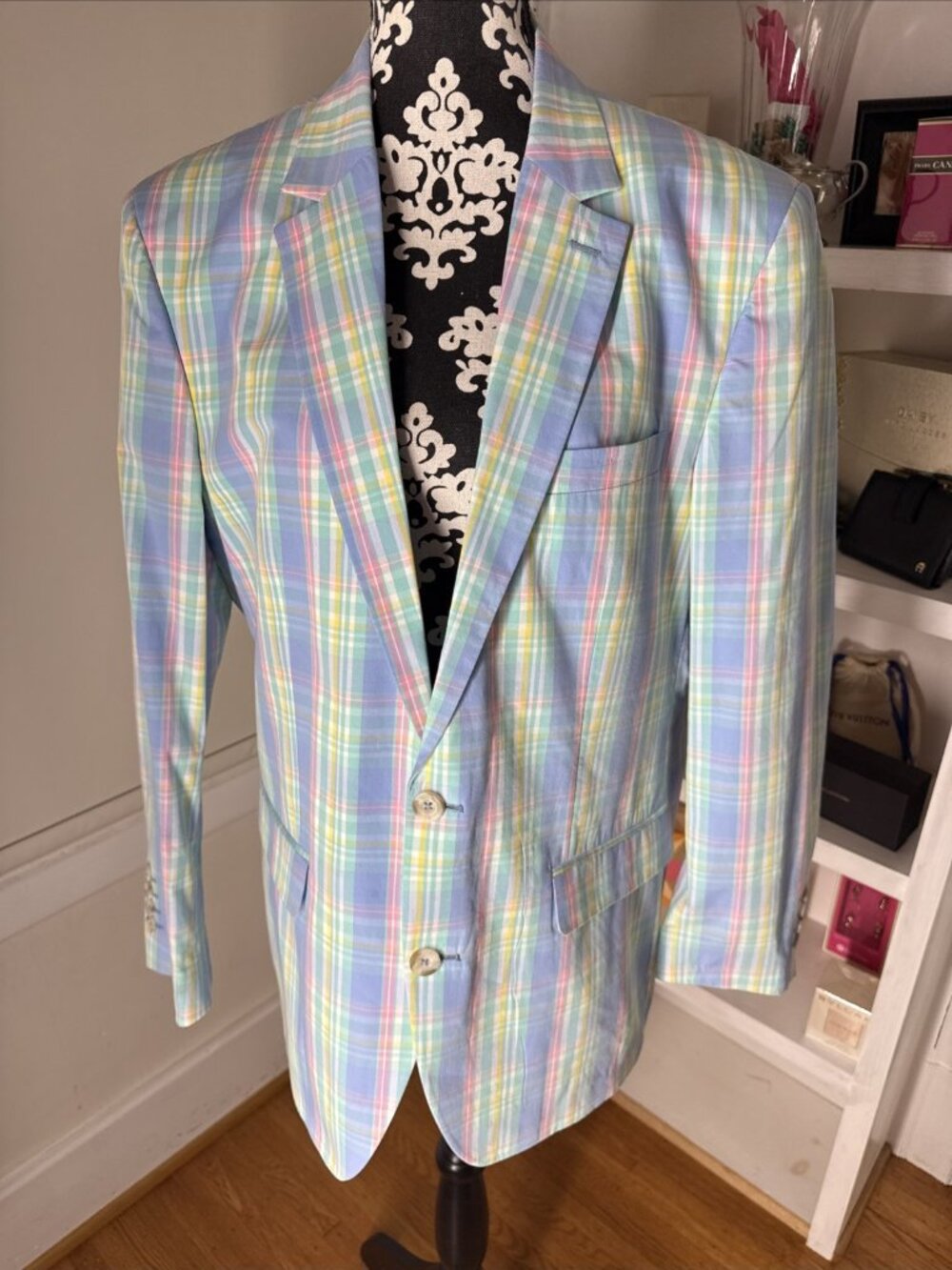 Croft & Barrow Men's Sport Coat Blazer Two Button Pastels 42R Derby